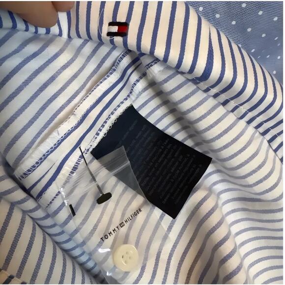 Tommy Hilfiger Patchwork Striped Button Down Tunic – Blue/White (20) - Picture 3 of 4